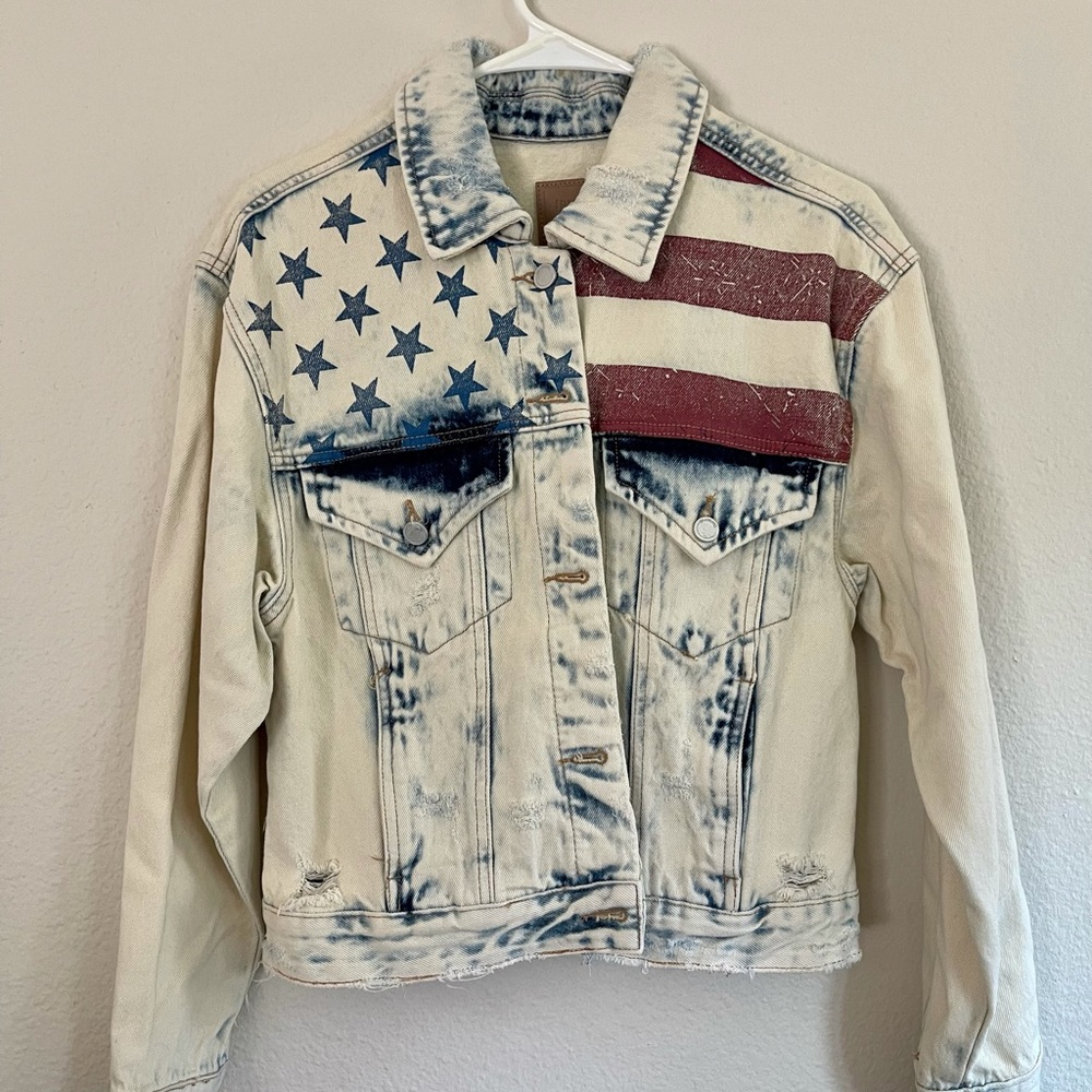USA Distressed Jean Jacket 🇺🇸 Patriotic